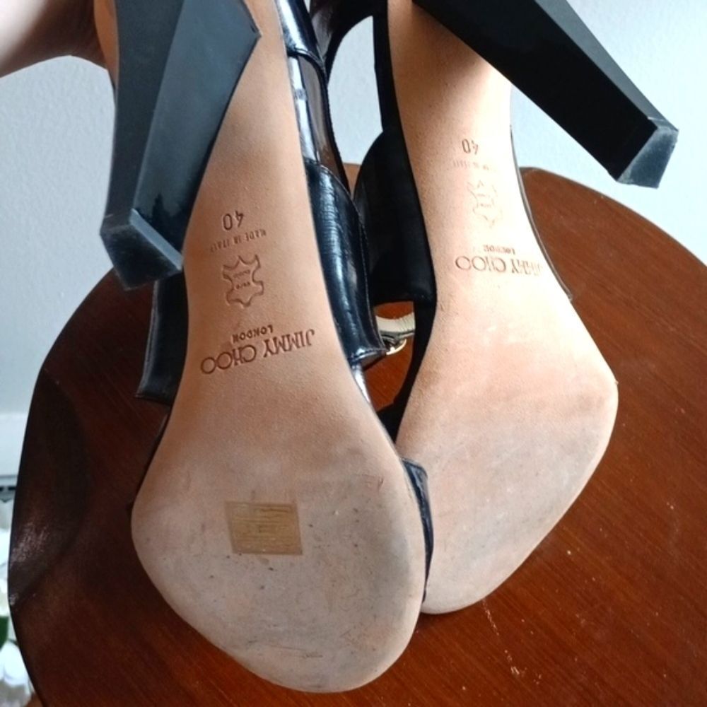 Black Jimmy Choo Eel Skin Heels, EU 40 - Picture 10 of 12